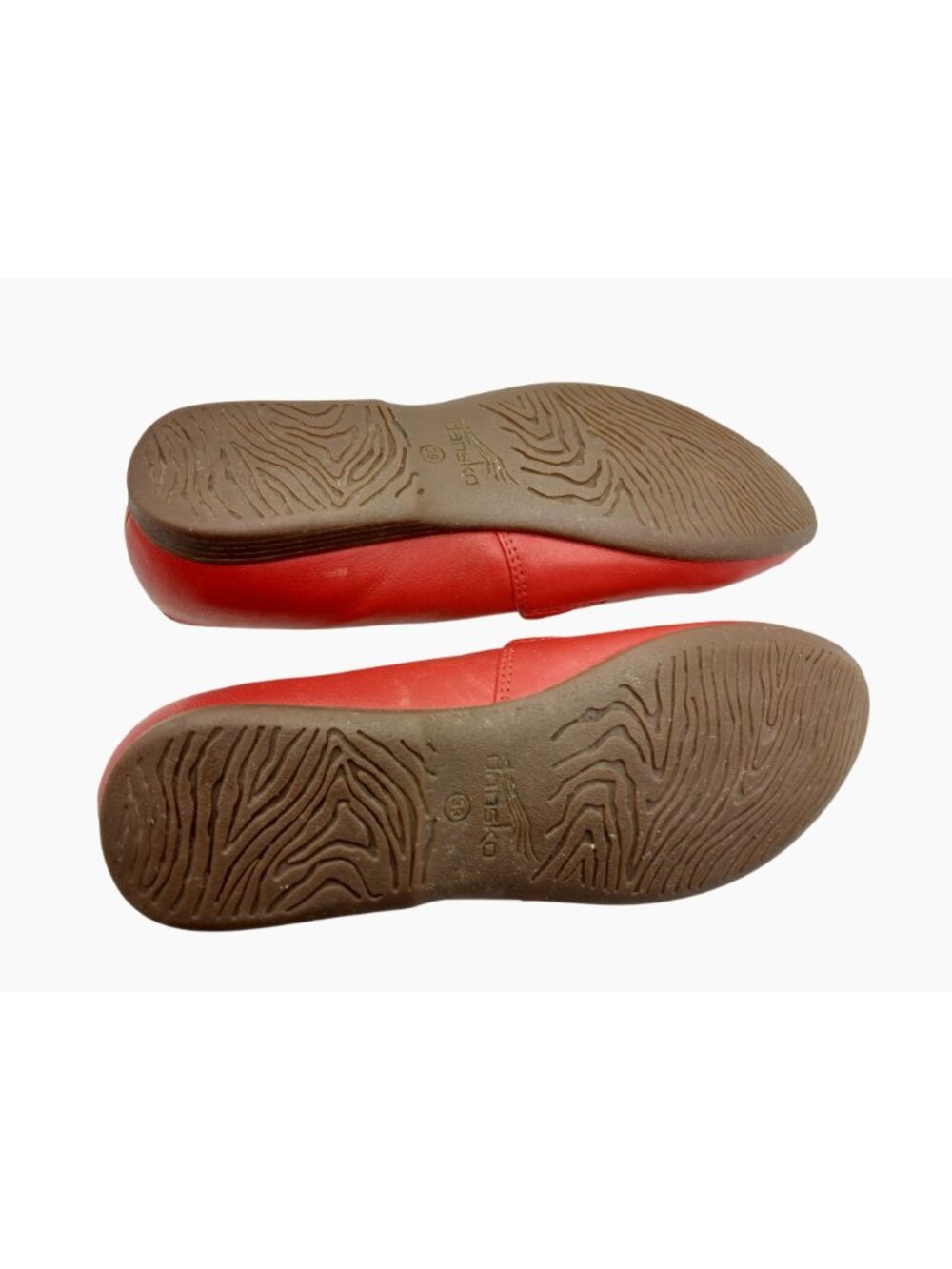 Dansko Larisa Womens Red Leather Flats Size 39 Low Heel Slip-On Removable Insole - Picture 7 of 11